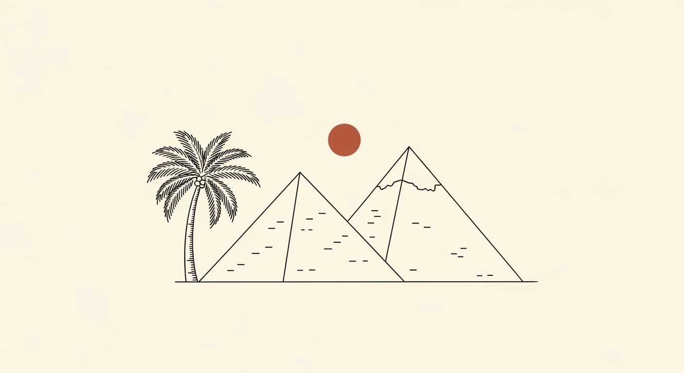 Illustrasjon for eSIM til Egypt — Hurghada, Sharm el-Sheikh, Kairo og Luxor