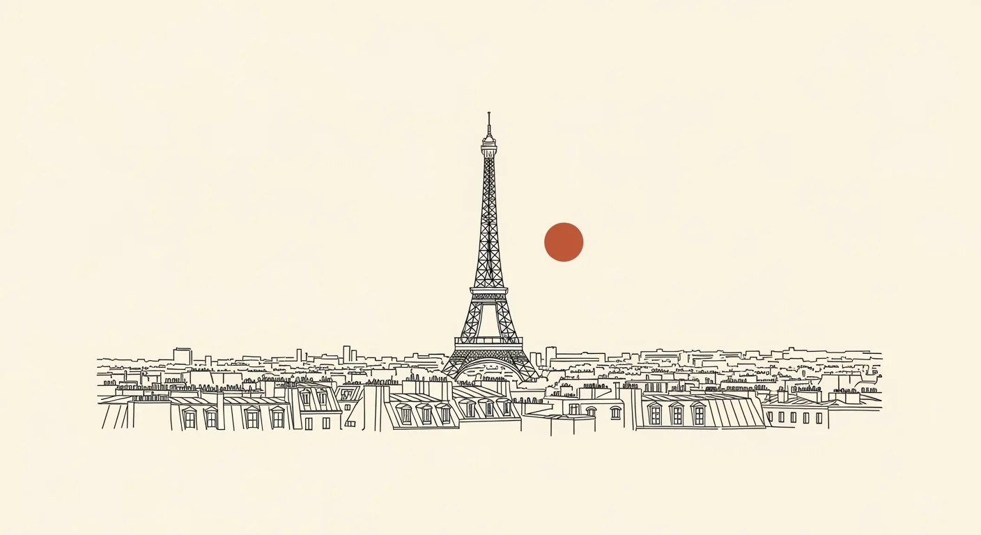Illustrasjon for eSIM til Frankrike — Paris, Rivieraen og Alpene